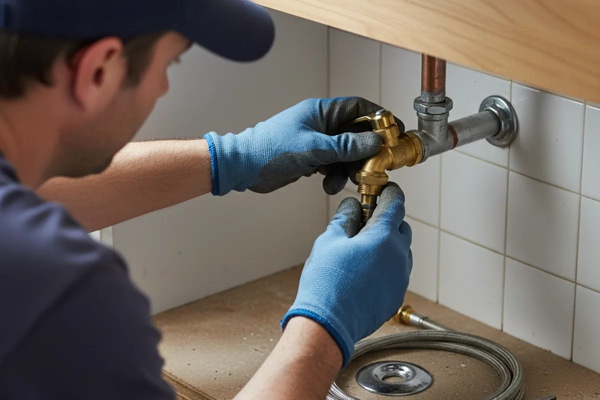 Shutoff valve and fitting work during Emergency Plumbing in Okemah